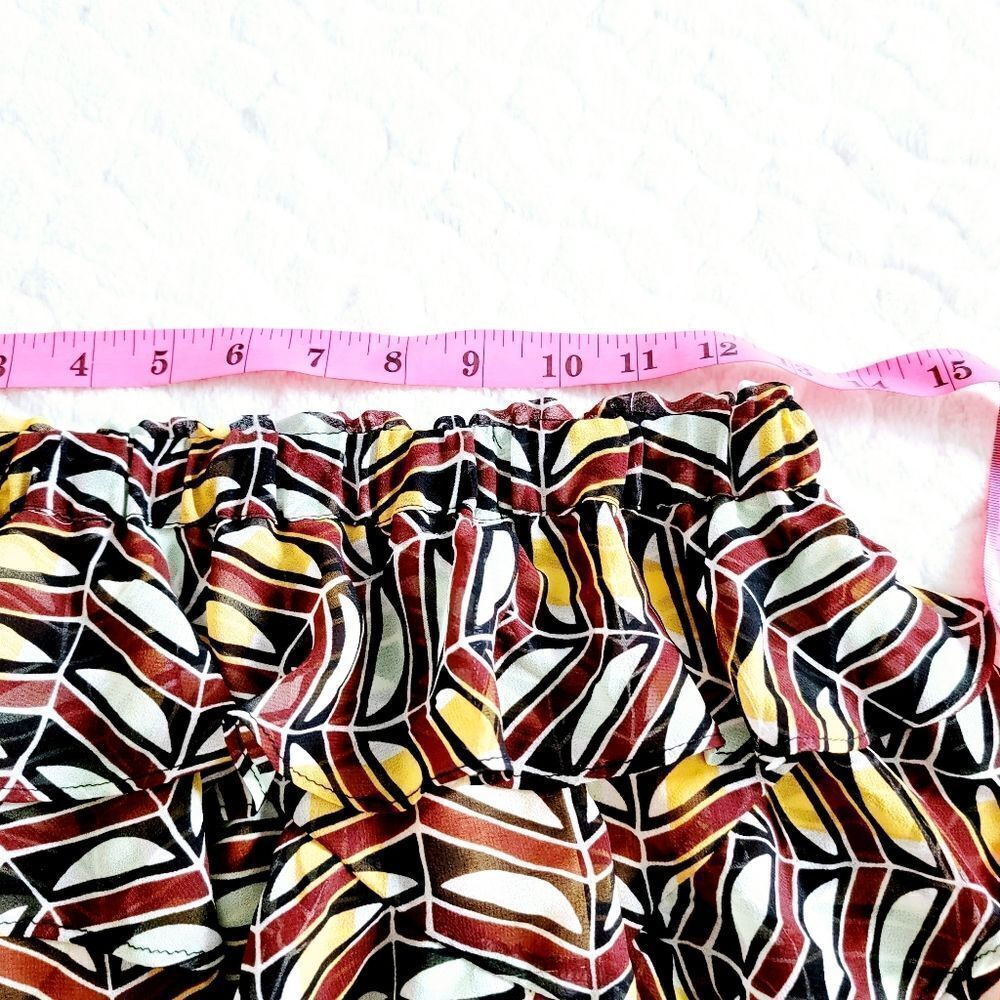 Scotch & Soda mini skirt patterned ruffle 90s vibes small red yellow - Picture 3 of 6
